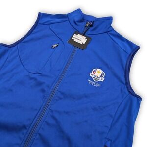Ralph Lauren RLX Micro Fleece Vest Men's Small Blue Ryder Cup‎ 2020 Performance